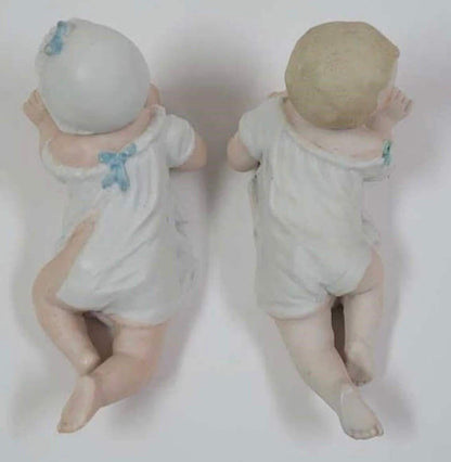 3 Small Antique German Bisque Piano Babies - Your choice