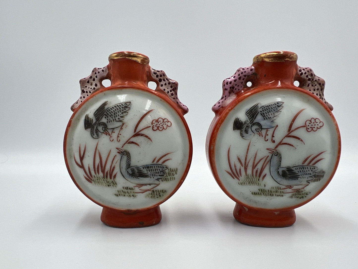 Famille Rose Porcelain Snuff Bottles: Chinese Art Collectibles (Set of Two)