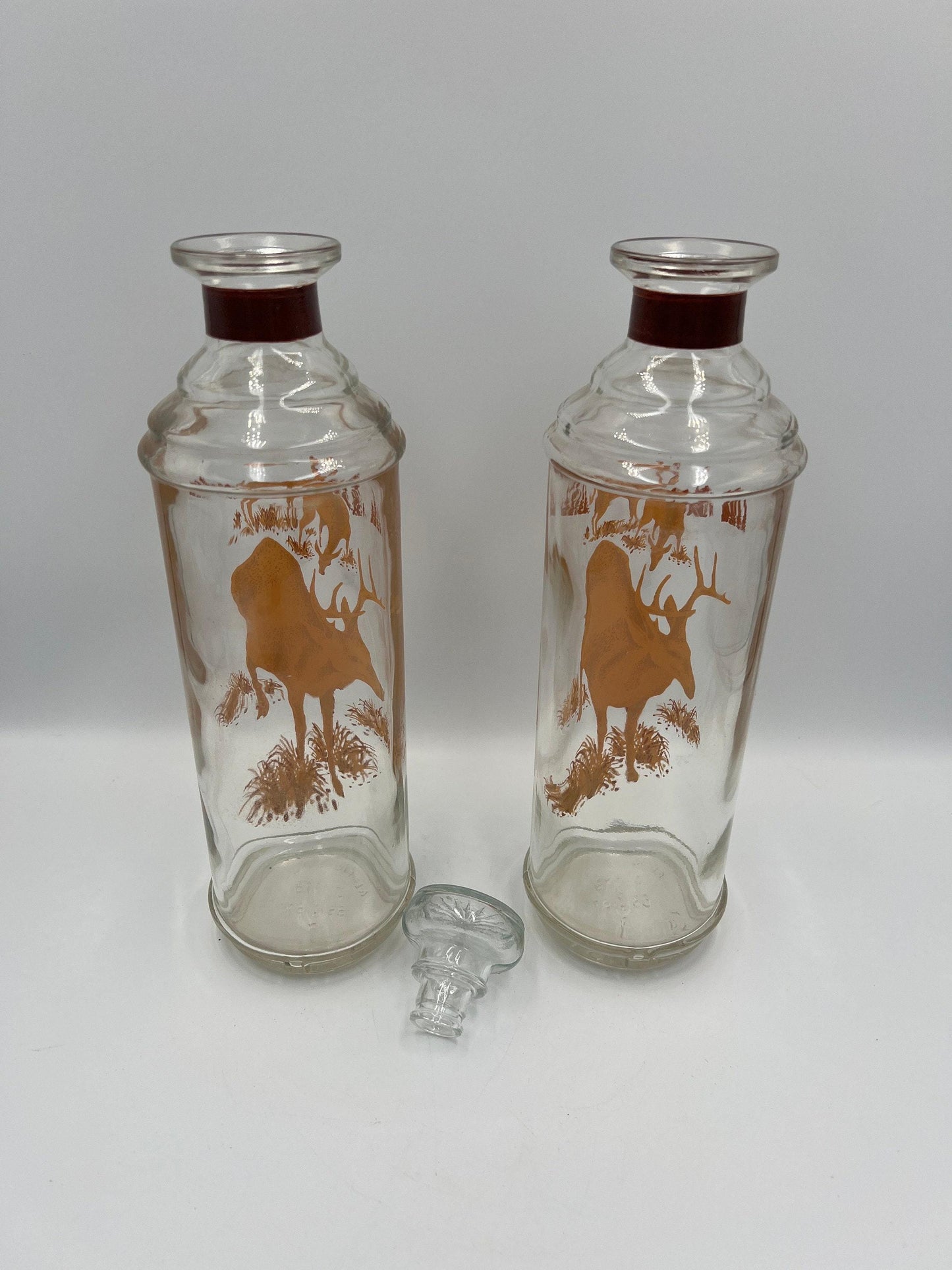 Glass Wildlife Decanters: Cabin Still Sportsman Collection - Rustic Barware