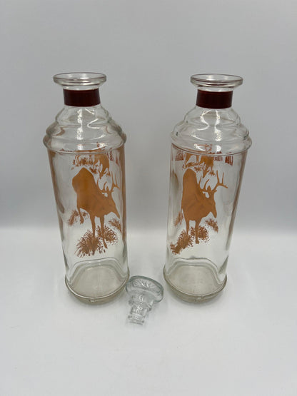 Glass Wildlife Decanters: Cabin Still Sportsman Collection - Rustic Barware