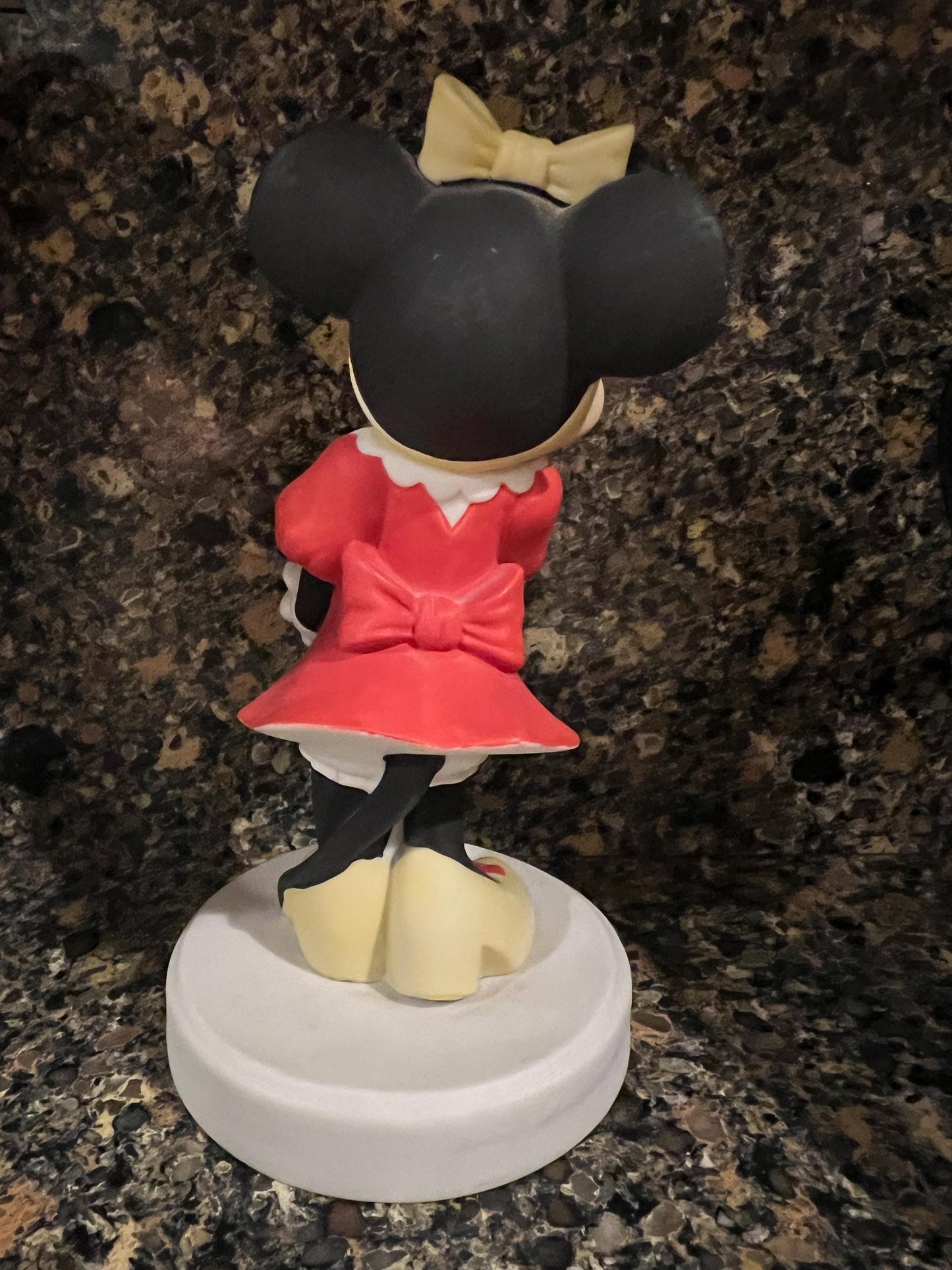 Minnie Mouse Porcelain Figure: Vintage Bisque Finish - Taiwan Made