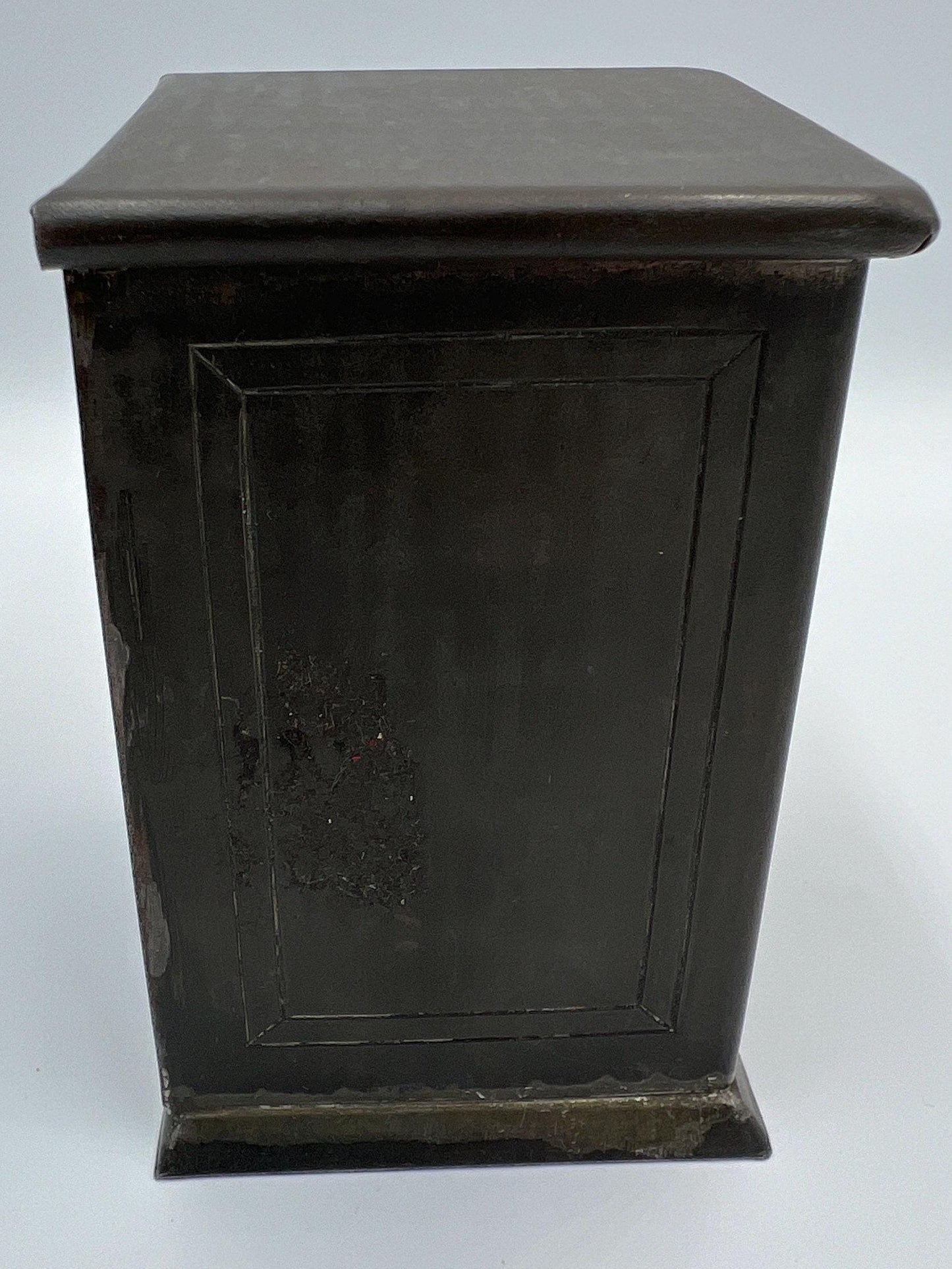 Tin Mechanical Bank with Trick Drawer for Penny circa 1890s