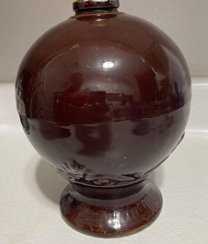 Red Wing Oil Lamp: Vintage 1930s Yellow Ware Pottery