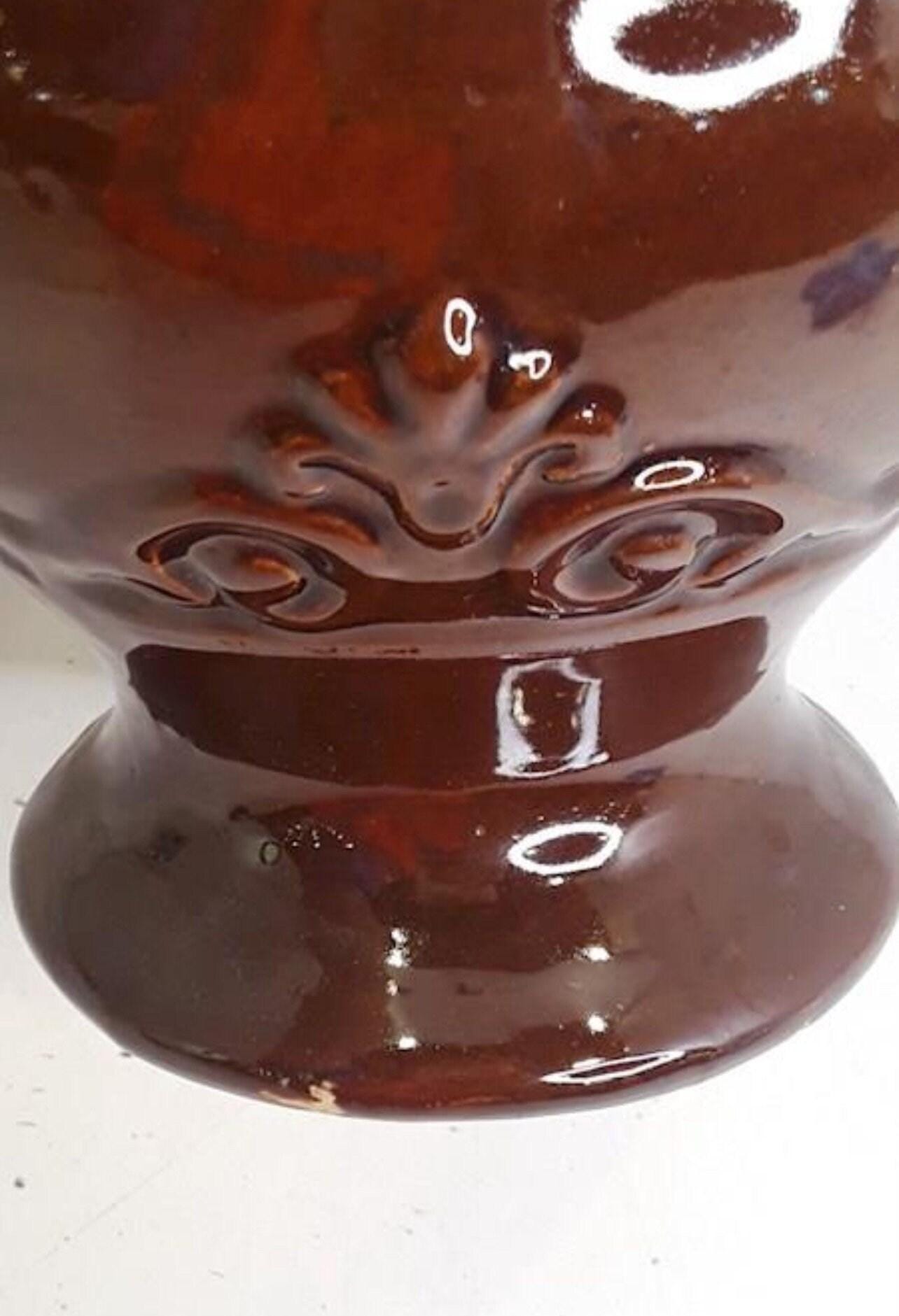 Red Wing Oil Lamp: Vintage 1930s Yellow Ware Pottery