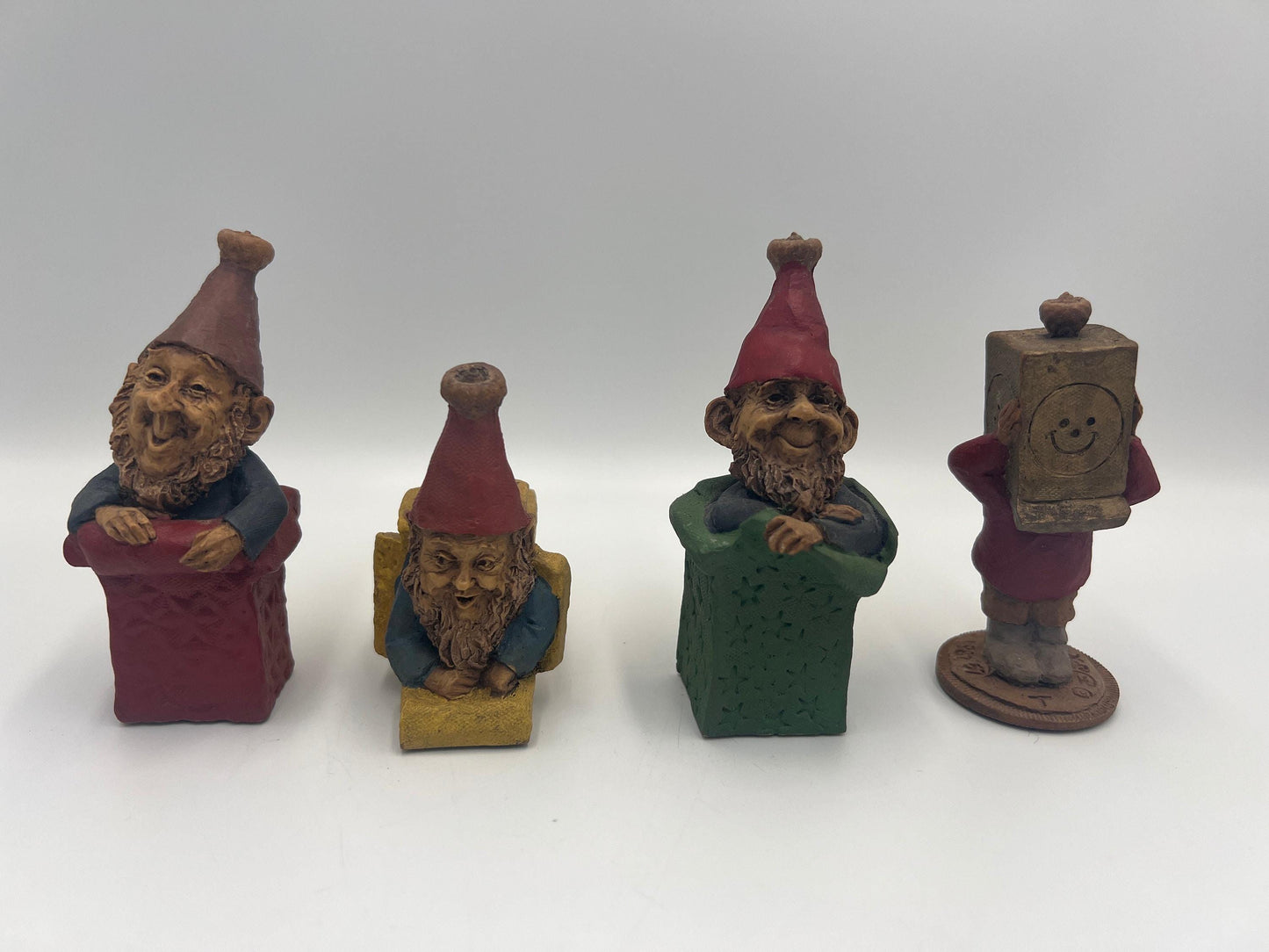 Tom Clark Gnomes Set of 4 | Unique Christmas Decor Gift | Collectible Holiday Gnomes