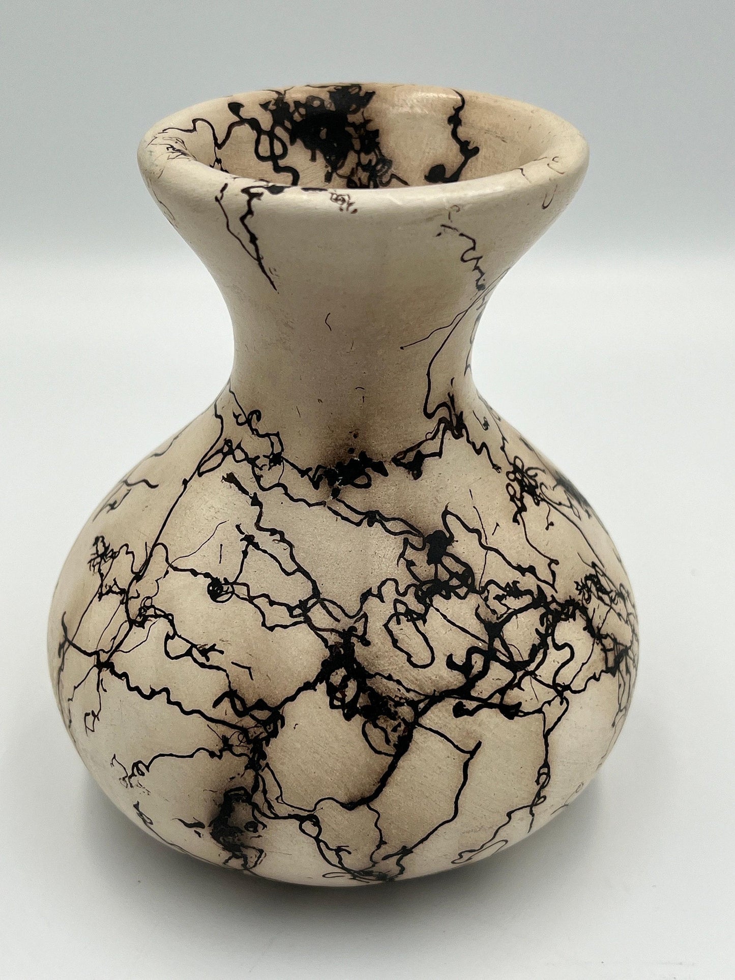 Navajo Horse Hair Vase, Native American Art (Signed by Artist)