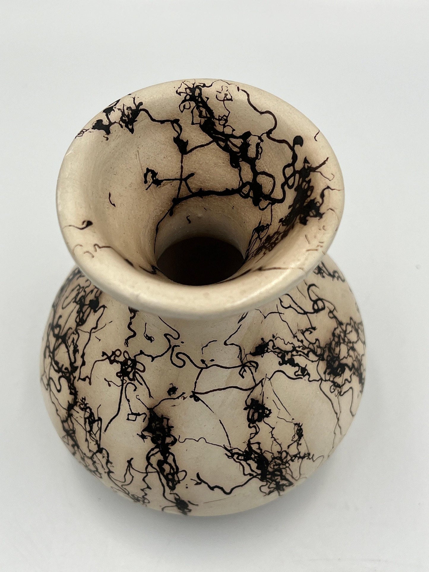 Navajo Horse Hair Vase, Native American Art (Signed by Artist)