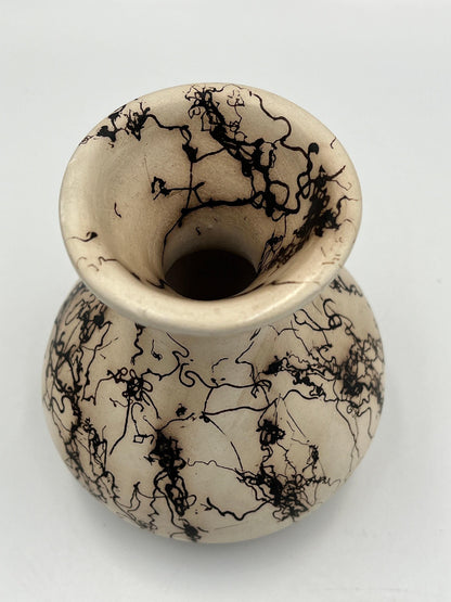 Navajo Horse Hair Vase, Native American Art (Signed by Artist)