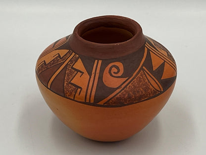 Native American Seed Pottery, Tewa-Hopi Hand-Painted (Signed, Small)