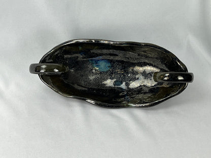 Mark Thorson Art Pottery Bowl & Plate (Dark Glaze Porcelain, 11")
