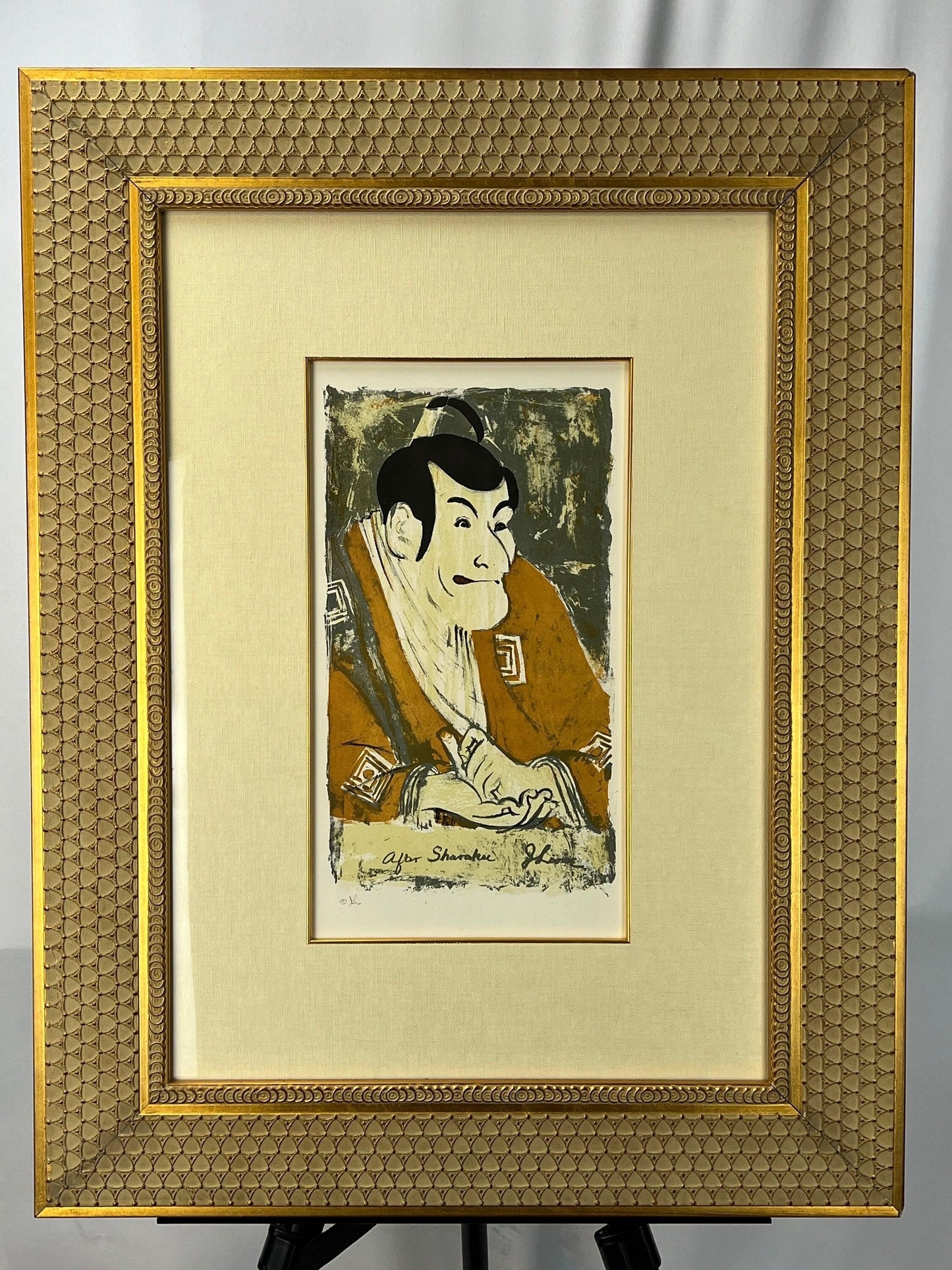 Signed 1970 Jack Levine Lithograph After Sharaku