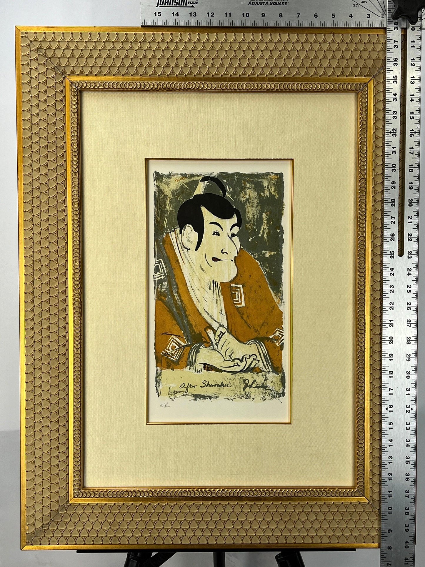 Signed 1970 Jack Levine Lithograph After Sharaku