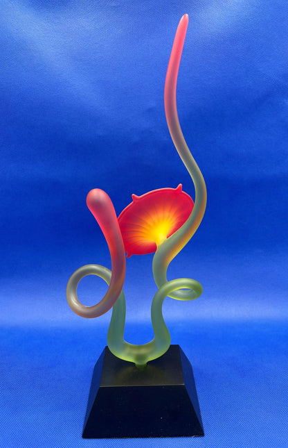Flower in Bloom, Art Glass by Warner Whitfield