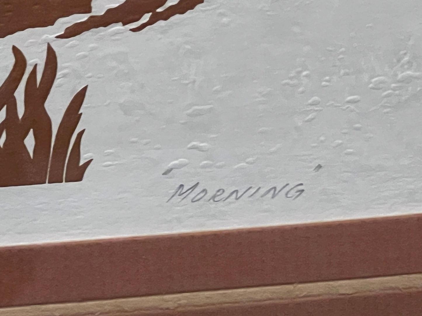 Pencil Signed Roy Williams 1981 Embossed Serigraph, "Morning"
