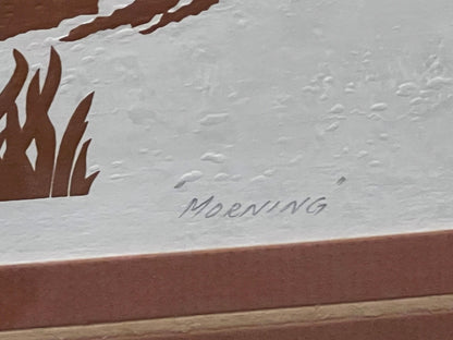 Pencil Signed Roy Williams 1981 Embossed Serigraph, "Morning"