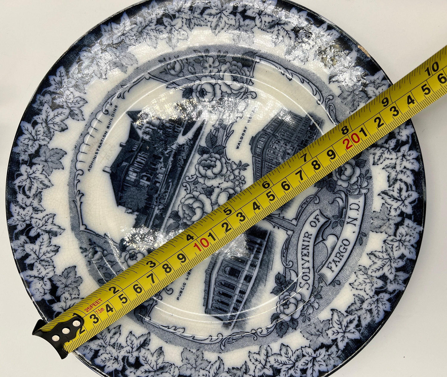 Fargo ND Collector Plate - Library, Waldorf Hotel, Administration Building