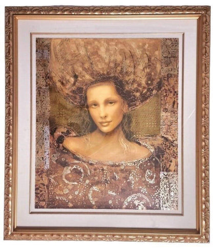 Csaba Markus Serigraph: 'Ladonna' Woman Portrait, Signed Limited Print