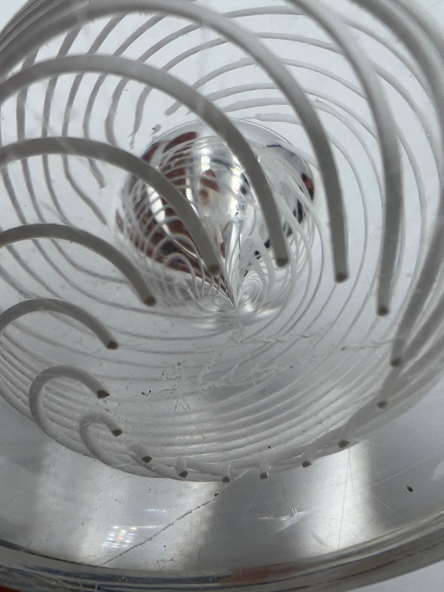 Steuben Art Glass Paperweight: Etched Design, Desk Decor