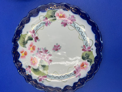 Vintage Nippon Ceramic Set - Plate, Covered Bowl, and Two Serving Dishes