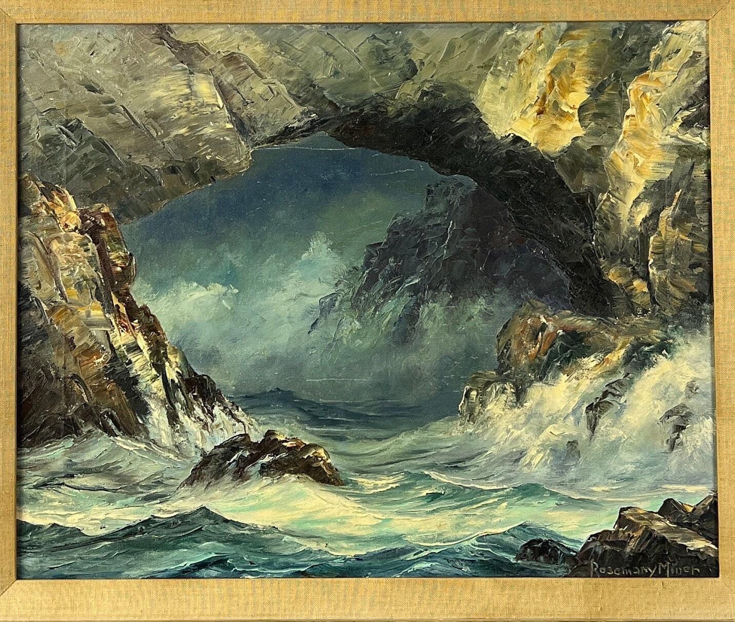 Rosemary Miner Seascape Painting - Ocean View on Canvas