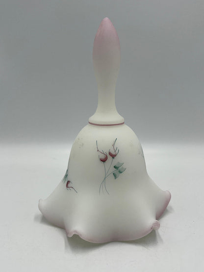 Rose Garden Bell: Fenton Hand-Painted Glass (Rare Collectible)