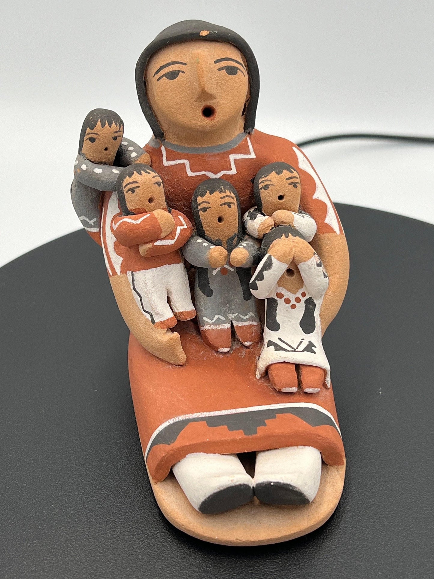 Vintage Hand-Painted Angie Loretto (artist) Native American Figurine