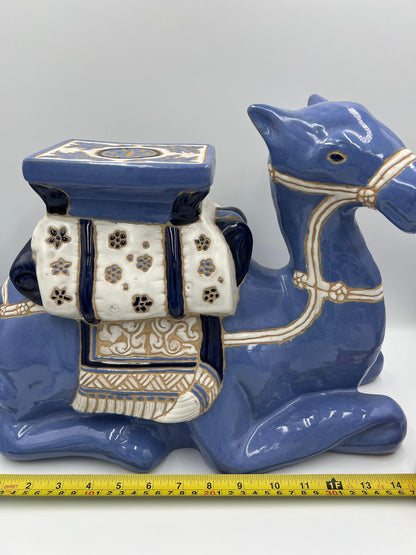 Camel Plant Stand: Ceramic Boho Decor (Indoor, Rustic Finish)