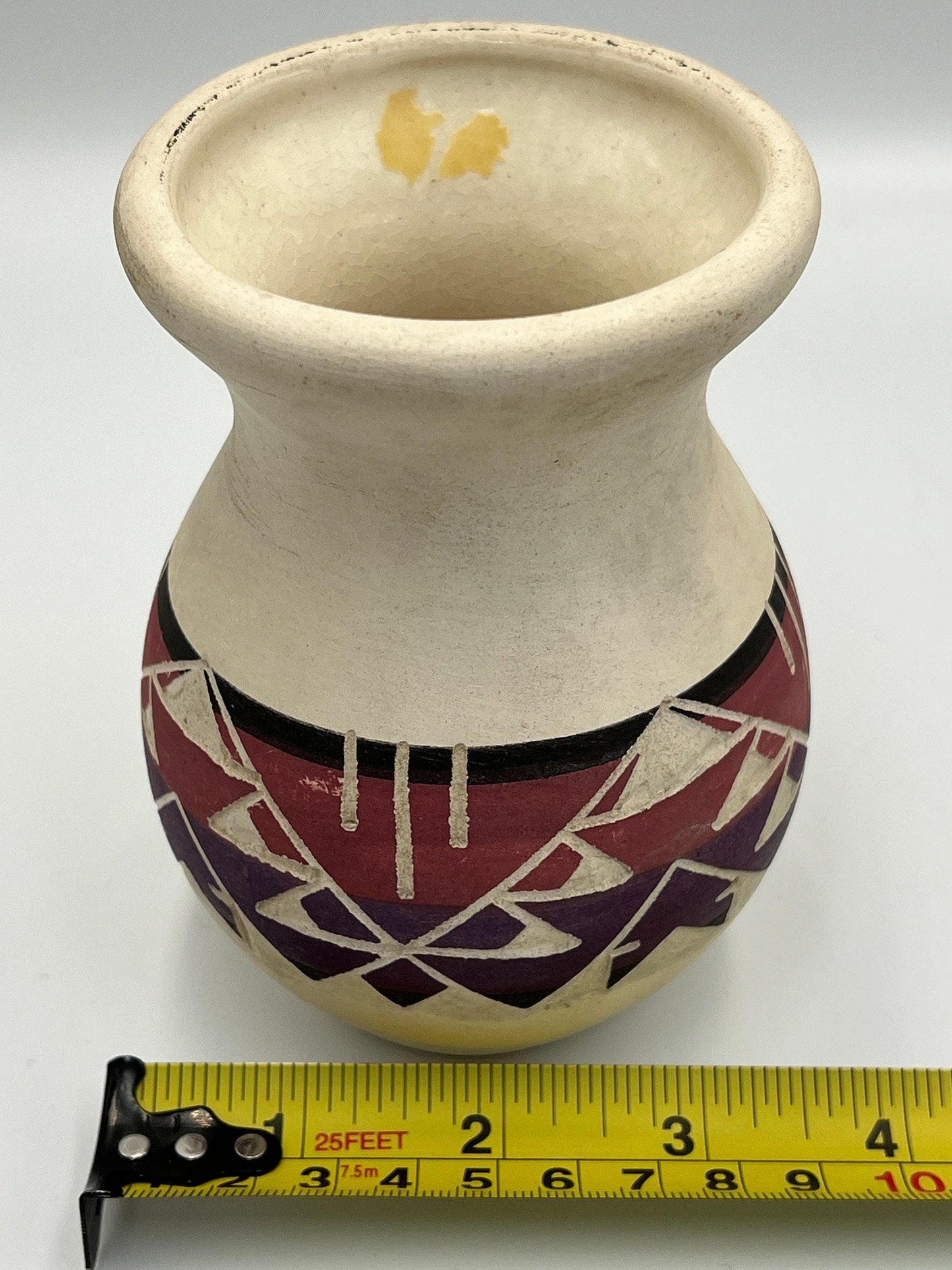 Native American South Dakota Sioux Pottery Bowl / Vase / Covered Dish SP-RC-SD