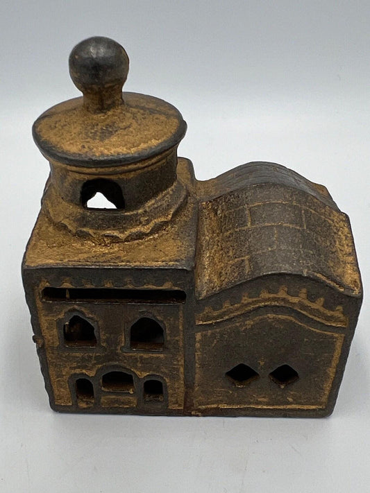 Vintage Cast Iron Mosque Coin Bank