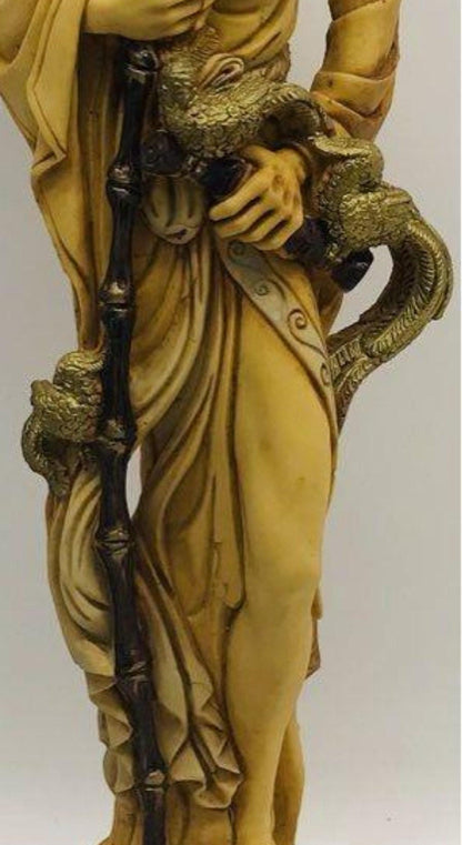 Asian Man sculpture 19" tall and beautiful detail!