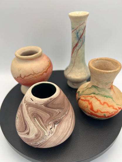 Nemadji Pottery Vases: Vintage Moose Lake Clay (Set of 4)