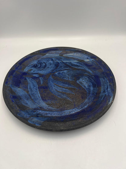 Metal Fish Wall Plate - Coastal Ocean Decor, 10 Inches