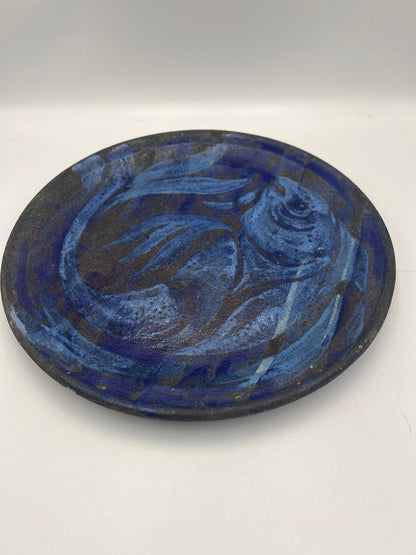 Metal Fish Wall Plate - Coastal Ocean Decor, 10 Inches