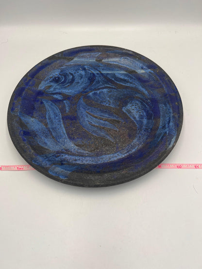 Metal Fish Wall Plate - Coastal Ocean Decor, 10 Inches