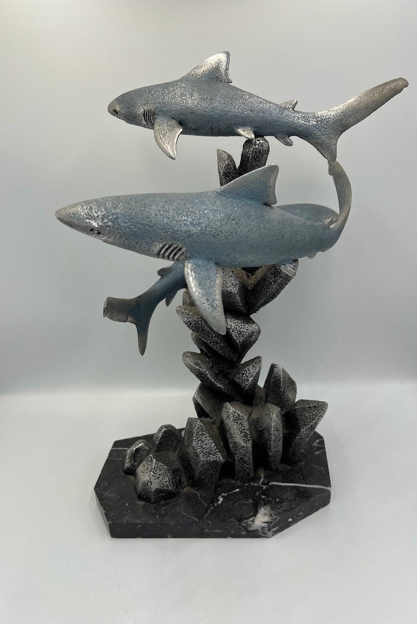 Shark Sculpture: Danny Brower Marine Art (1992 Vintage Piece)