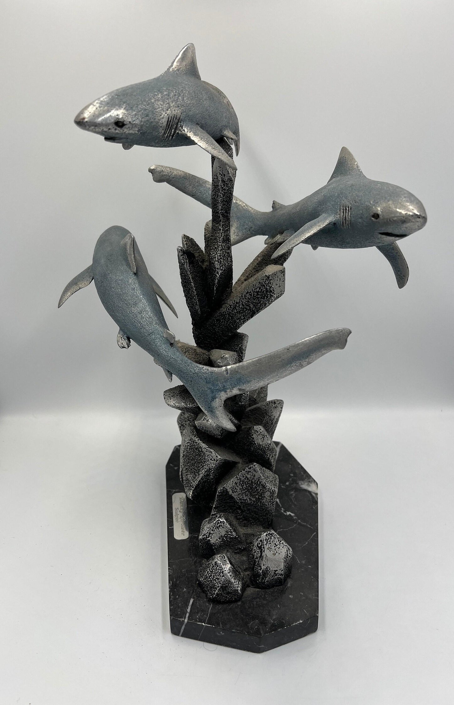 Shark Sculpture: Danny Brower Marine Art (1992 Vintage Piece)