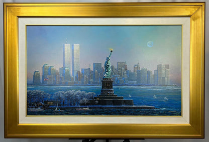 Alexander Chen "I Love New York" Embellished Giclee - With Twin Towers - Beautiful