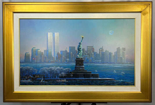 Alexander Chen "I Love New York" Embellished Giclee - With Twin Towers - Beautiful