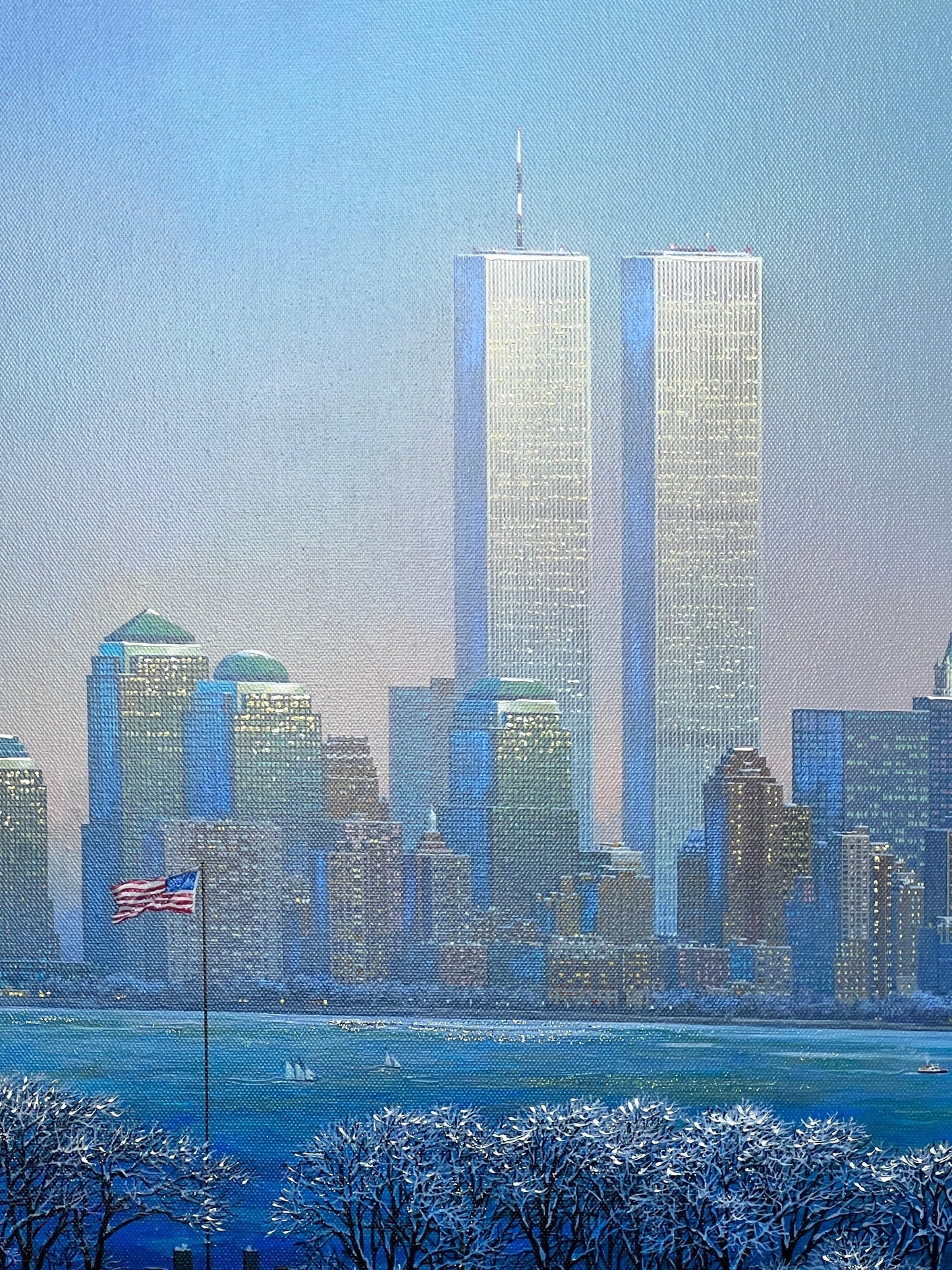 Alexander Chen "I Love New York" Embellished Giclee - With Twin Towers - Beautiful