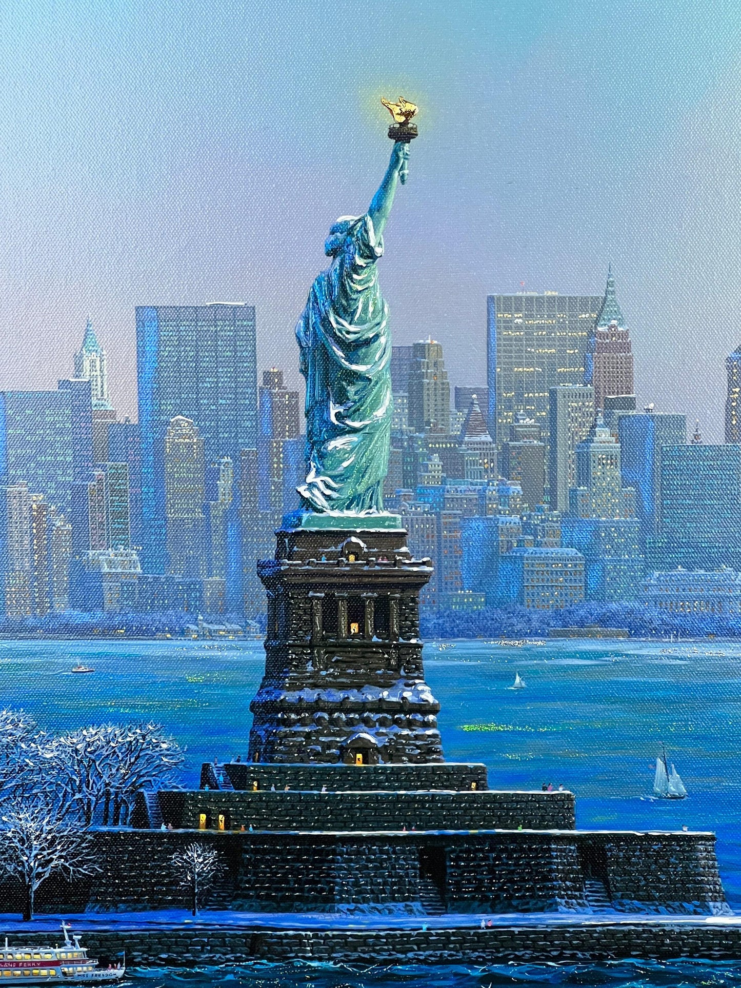 Alexander Chen "I Love New York" Embellished Giclee - With Twin Towers - Beautiful