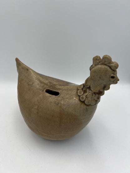 Chicken Piggy Bank: Retro Ceramic Animal - Farmhouse Decor