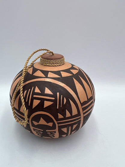Pueblo Pottery Wall Art: Vintage Hand-Painted Pair - Rustic Southwest
