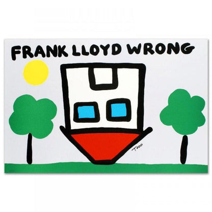 Todd Goldman Signed "Frank Lloyd Wrong" Limited Edition Lithograph, 18" x 27" Unframed Art Print, Collectible Wall Decor