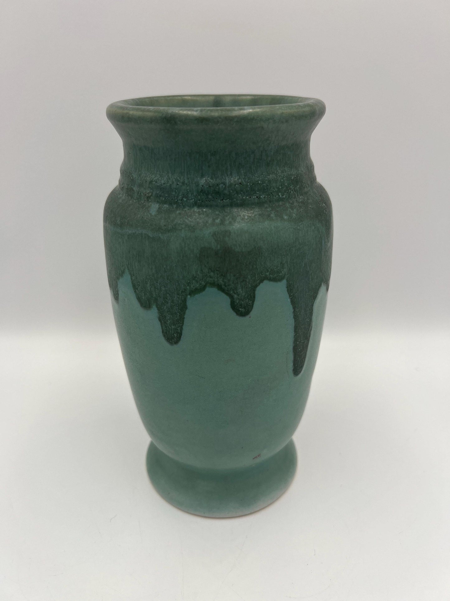 Carnelian I Vase: Roseville Art Pottery (Green Drip, Circa 1910)