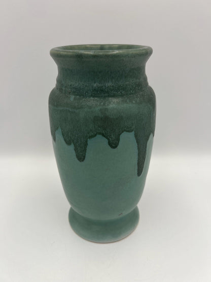 Carnelian I Vase: Roseville Art Pottery (Green Drip, Circa 1910)