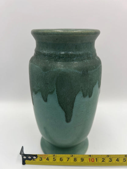Carnelian I Vase: Roseville Art Pottery (Green Drip, Circa 1910)