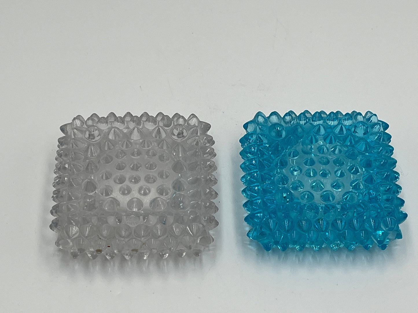 Votive Candle Holders: Fenton Hobnail Glass - Blue and Clear Set
