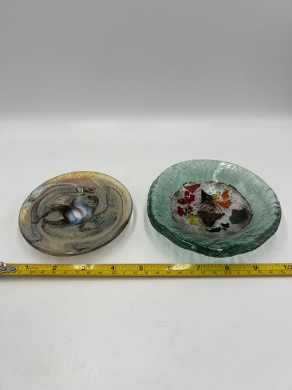 Art Glass Trinket Dishes: Vintage Signed and Unsigned (4" & 5" Sizes)