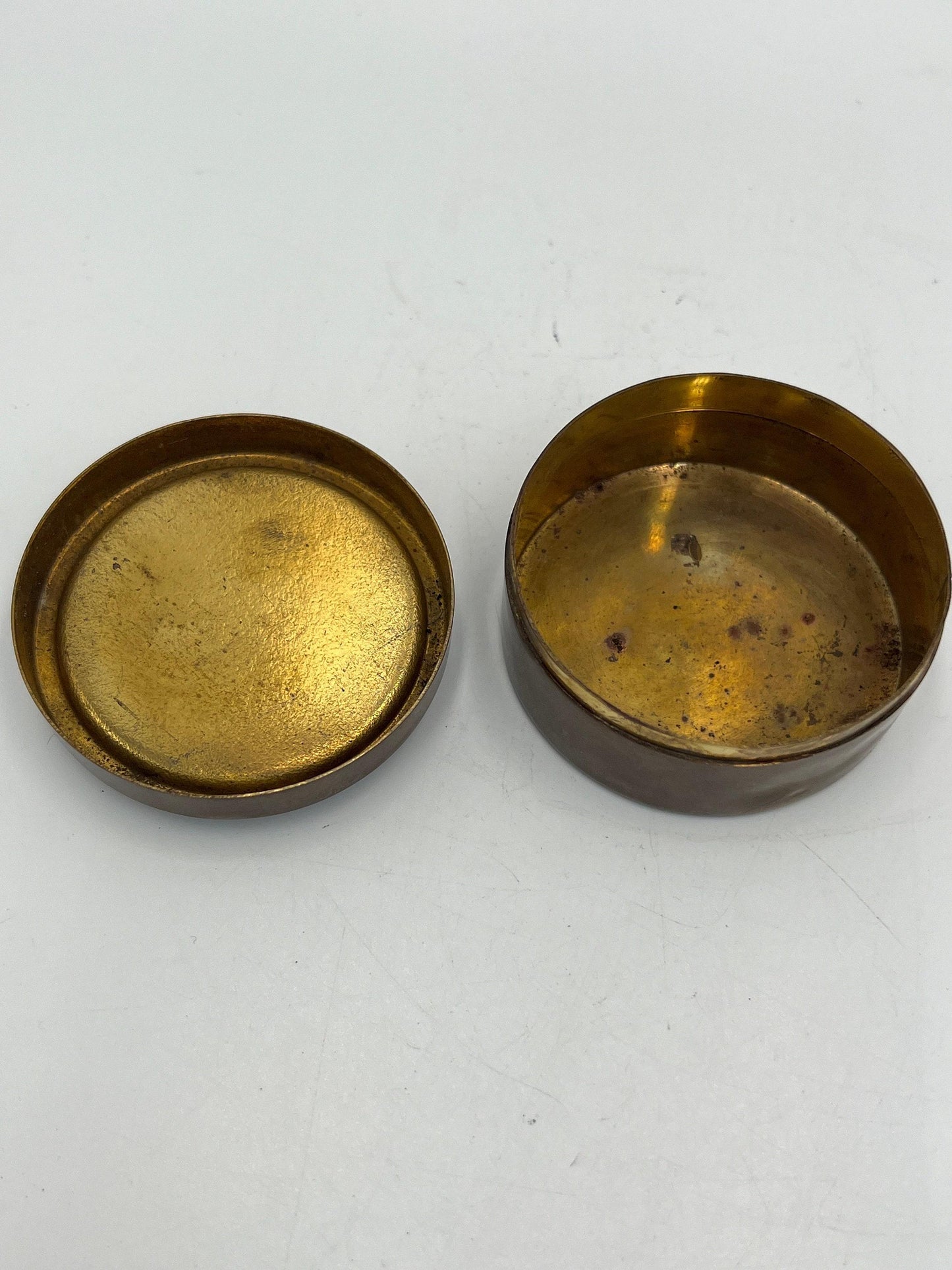 Vintage Brass Jewelry Box, Asian Fish Design (Small Trinket Holder)