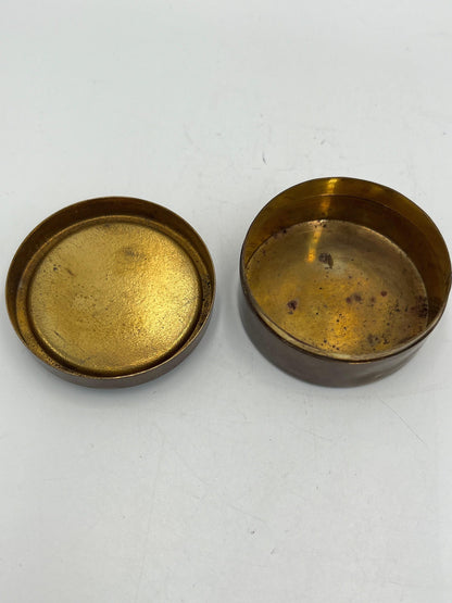 Vintage Brass Jewelry Box, Asian Fish Design (Small Trinket Holder)